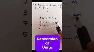 Conversion of units maths measurement units mathematics shorts [upl. by Elleoj]