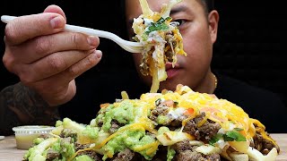 CARNE ASADA FRIES FROM FILIBERTOS ASMR EATING [upl. by Hankins630]