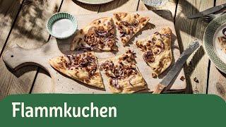 Veganer Flammkuchen mit Räuchertofu  REWE Deine Küche [upl. by Haymes]