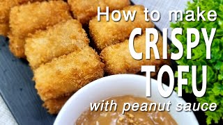 HOW TO MAKE CRISPY TOFU with PEANUT SAUCE  TOFU RECIPE  BUDGET AND EASY RECIPE [upl. by Blasien]