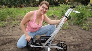 Earthway Seeder Review  unboxing assembly seeding and later germination shown [upl. by Culver]