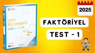 345 TYT MATEMATİK SORU BANKASI ÇÖZÜMLERİ  FAKTÖRİYEL  TEST 1  2025 [upl. by Araiek]