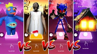 Rainbow Friends Blue vs Granny vs Sonic Exe vs Spider House Head x Coffin Dance  Tiles Hop EDM Rush [upl. by Jaquelin]