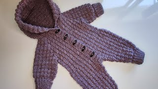 Crochet 69 How to crochet a warm baby bodysuit  onesie  romper  Part 1 [upl. by Quigley]