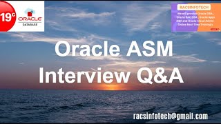 Oracle ASM Interview Question and Answers From Racsinfotech [upl. by Charley]