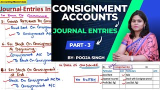 Consignment Accounts  Accounting Of Consignment  Journal Entry  BCom 1st Year  BBA  Part3 [upl. by Dygal36]