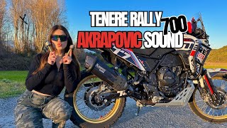 TENERE RALLY 700 AKRAPOVIC SOUND WITH DB KILLER AND WITHOUT [upl. by Tjader]