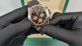 Rolex Daytona OysterFlex 116515 Rose Gold Black Dial [upl. by Ruff]