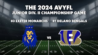 The 2024 AVYFL Junior Div II Championship Game [upl. by Gilda776]