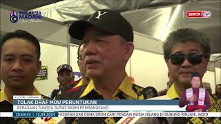 15 SEPT 2024  BERITA PERDANA  TOLAK DRAF MOU PERUNTUKAN KERAJAAN TUNGGU SURAT RASMI PEMBANGKANG [upl. by Osman]