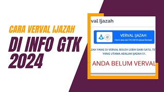 Terbaru Cara Verval Ijazah di Info GTK 2024 [upl. by Assirral]