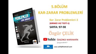 Hız ve Renk TYT ProblemKarZarar Problemleri 3 KırmızıHızTesti 1 sayfa 9798 [upl. by Junette]