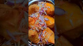 Samosa chaat 🤤shorts short samosa chaat chat food foodie streetfood reels yt samosalover [upl. by Miran]