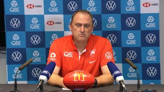 Sydney Swans Press Conference  Round 23 190823  Fox Footy [upl. by Aderb65]