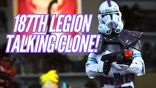 THEY TALK NOW Disney Power Force 187th Legion Talking Clone Trooper Figure Review [upl. by Ringler602]