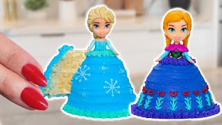 How To Make TINY Disney Sister Princess CAKES  Nerdy Nummies  Fun TINY FOOD [upl. by Atekan496]