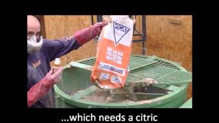 Mixing hempcrete in a pan mixer [upl. by Moclam]