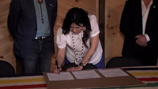 130M land claim settlement signed in Lac La Croix First Nation [upl. by Nadabus]