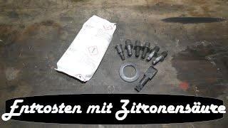 Entrosten mit Zitronensäure  Rost entfernen  Tipp´s amp Trick´s  Motorrad Restaurierung [upl. by Natsirc]