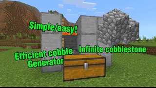 Super Simple cobblestone generator in Minecraft Bedrock [upl. by Nahn690]