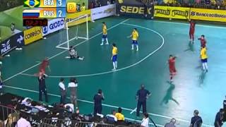 FutsalFINAL Brasil 4 3 x 3 2 Rússia CAMPEÃO Grand Prix Futsal 2013 [upl. by Novyaj]