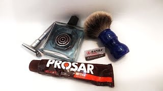 RASATURA  Prosar Regular  QShave amp Rapira  Dscosmetic Silvertip  Denim Black [upl. by Lelia767]