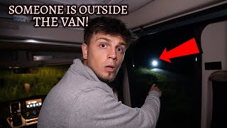 TERRIFYING CAMPING IN MY VAN AT HAUNTED FOREST  SOMEONE WAS OUTSIDE THE VAN VERY SCARY [upl. by Coryden]