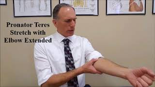 Pronator Teres Stretch Elbow in Extension [upl. by Ainud]