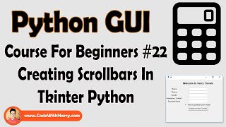 ScrollBar In Tkinter GUI  Python Tkinter GUI Tutorial In Hindi 22 [upl. by Judith325]