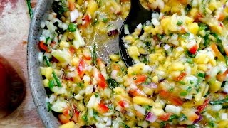 Beste Mango Salsa 🥭 Du wirst diese leckere Salsa lieben Sommer  Rezept [upl. by Aicekat]