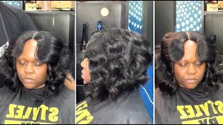 Easy and Quick Short Messy Bob Haircut Tutorial With Clippers  Waves Hairstyle Women [upl. by Daiz]