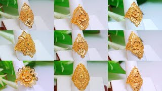 Latest Gold Ring Designs with Weight 2019 [upl. by Nosille]