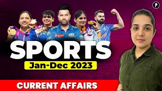 Sports Current Affairs 2023 Jan to Dec23 Updated List  Important Sports News  Parcham Classes [upl. by Paza]