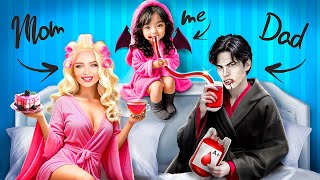 My Parents Are Vampire and Barbie Extreme Makeover from Barbie to Popular Vampire [upl. by Nomael229]