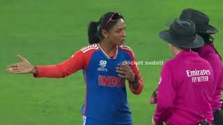 Harmanpreet Kaur got very angry with umpire when Amelia Kerr not given a run out [upl. by Aelc]