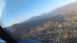 Boeing 737700  Circling in Ajaccio  cockpit view [upl. by Alikee]