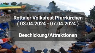 Rottaler Volksfest Pfarrkirchen  03042024  07042024   Beschickung  Attraktionen [upl. by Retsub995]