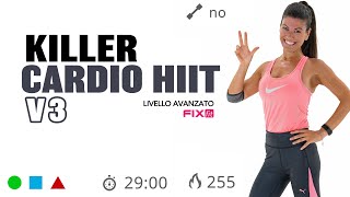 Killer Cardio HIIT V3 Allenamento Brucia Grassi Avanzato [upl. by Amandy797]