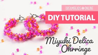 Miyuki Delica Ohrringe  DIY Ohrringe herstellen ★ Dreambeads Online [upl. by Nosliw]