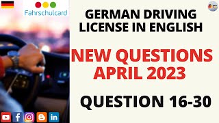 German Driving License in English NEW QUESTIONS from April 2023NEW QUESTIONS Question 1630 [upl. by Royd664]