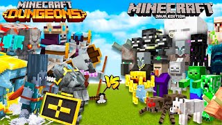 Minecraft Java Mobs vs Minecraft Dungeons Mobs Minecraft Mob Battle [upl. by Marrilee]