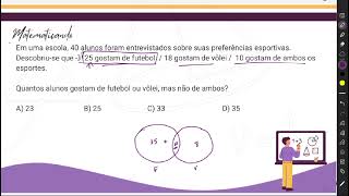 Conjuntos União Interseção e Princípio da InclusãoExclusão Matematicandooo matematika concurso [upl. by Tterej941]