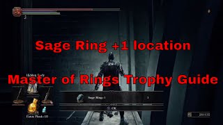 Dark Souls III  How to find the Sage Ring 1 location Master of Rings Trophy [upl. by Solracsiul]