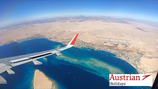 Landing at Hurghada Austrian Airlines A320 [upl. by Dumm392]