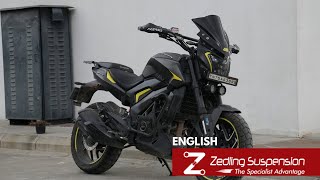 Why Zedling Suspensions  Dominar 400 suspension upgrade🤯  English [upl. by Alfeus777]