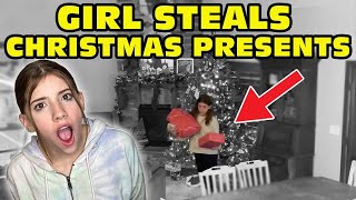 Girl Temper Tantrum STEALS Christmas Presents  Caught On Security Camera Original [upl. by Jeggar]