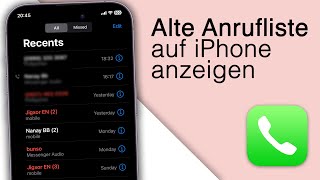 Ältere Anrufe auf iPhone anzeigen Anrufliste verlängern 2023 [upl. by Ahsirt]