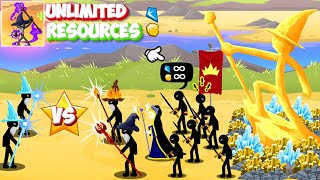 Stick War 3saga  Fighting Against SORSERERS With Unlimited Resources   Stick war 3 Mod [upl. by Kcired]