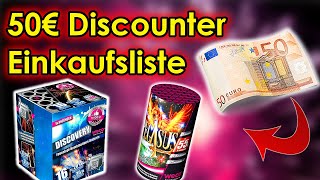 50€ FEUERWERK EINKAUFSLISTEDiscounter 2023  Aldi Lidl [upl. by Bolger253]