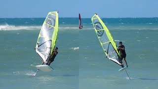 Small swells can be fun on a foil where as windsurfing would have been a struggle [upl. by Corly768]